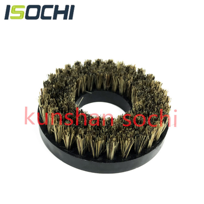 Black Plastic Handle Brown Bristles PCB Routing Machine Brush UB8723 OD 50mm/2" ID 22mm/0.9"