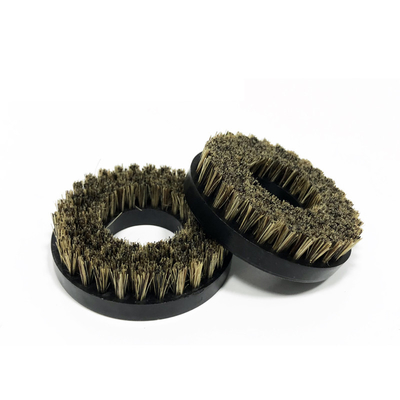 Black Plastic Handle Brown Bristles PCB Routing Machine Brush UB8723 OD 50mm/2" ID 22mm/0.9"