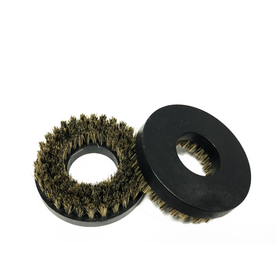 Brush UB8723 OD 50mm/2" ID 22mm/0.9" Black Plastic Handle Brown Bristles PCB Routing Machine