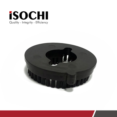 OD 46MM Nylon Pressure Foot Brush , Nylon Industrial Brush Hard Black Color